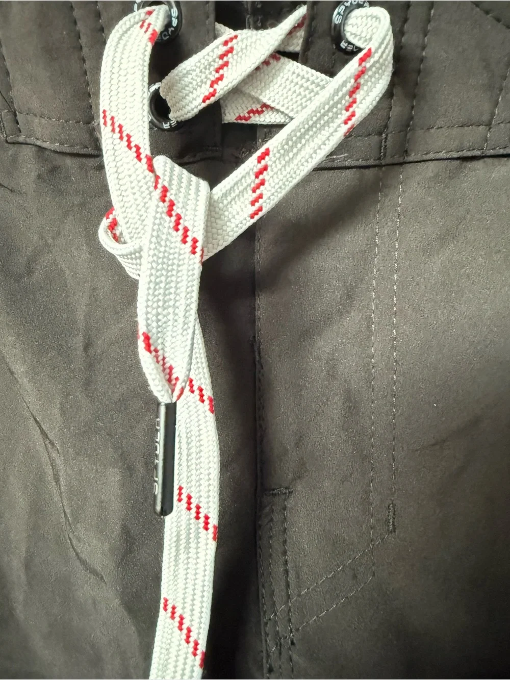 Spyder Black swim Shorts with Red Trim